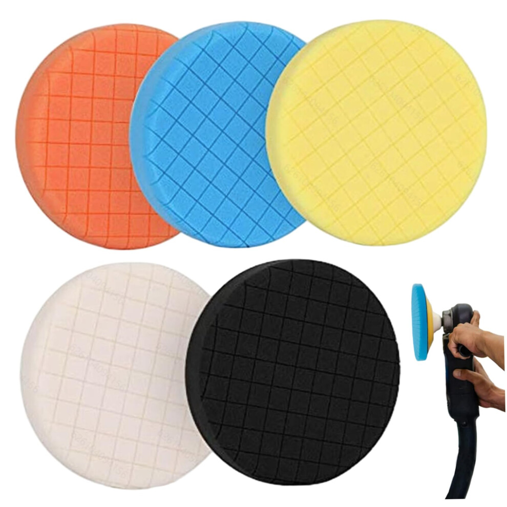Polishing Pad 5 Pcs, 5Color Wool Buffing Pads, 6Inch, For Polishing Machine, Automobile, Furniture, Piano Polish 9189345467707