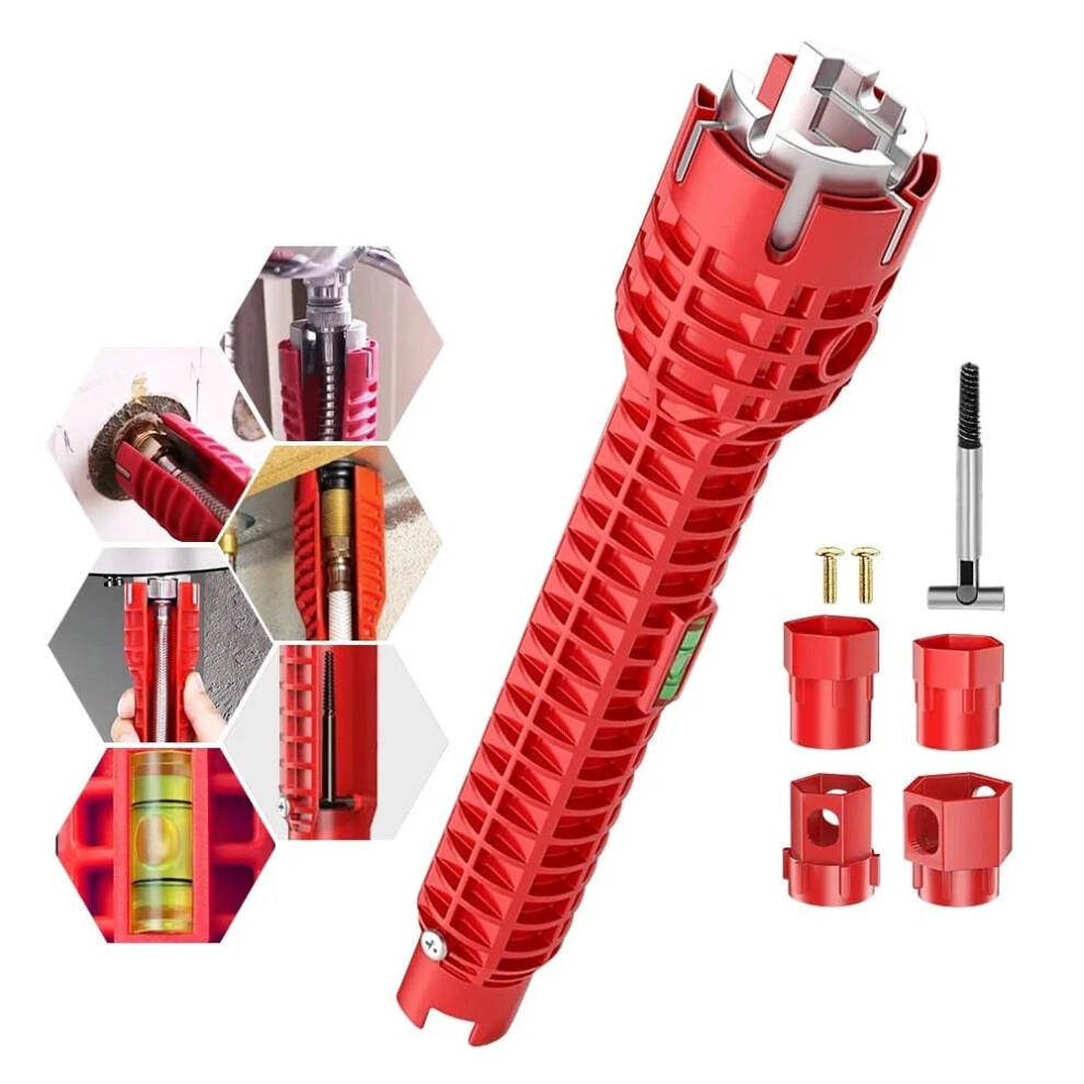 14 In 1 Sink Basin Multifunctional Faucet Wrench Universal Tap Spanner For Toilet, Sink, Kitchen Nuts And Shutoff Valves 9347817293555