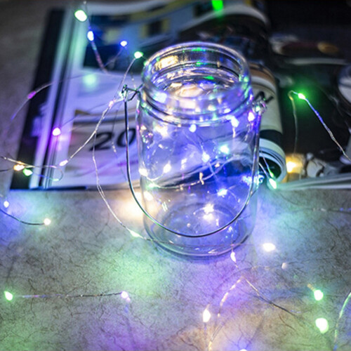 1m 10LEDs Feen-Lichterkette IP65 Warmweiß 2