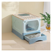 Litter Box XL Foldable With Lid Entry For Big Cats Easy Clean