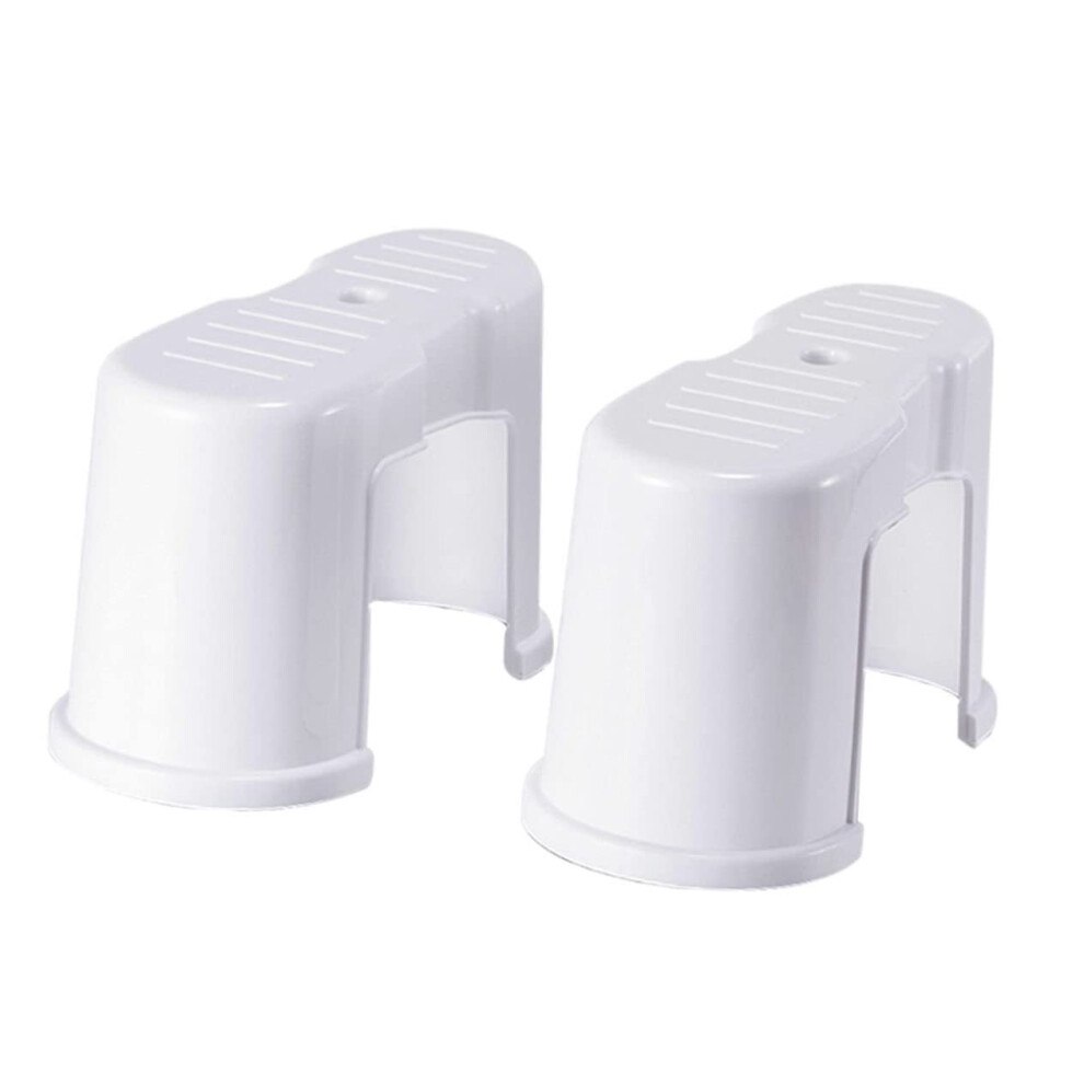 2Pcs Toilet Foot Stool  Thickened Plastic AntiSkid Bathroom Step Stool, Single Foot Design, Portable Squatting Stool