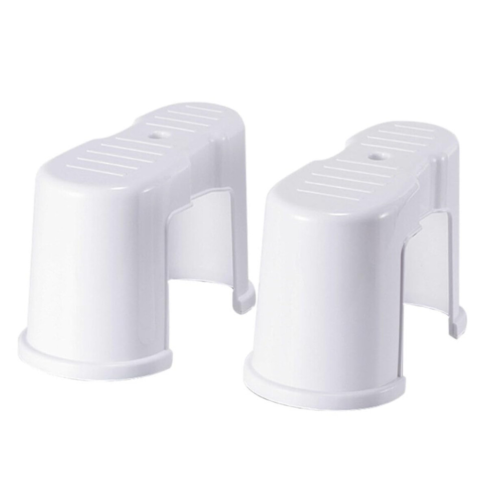 Antislip Bathroom Squatting Footstool 2Piece Set Compact Plastic Stool With NonSlip Pads For Training SpaceSaving