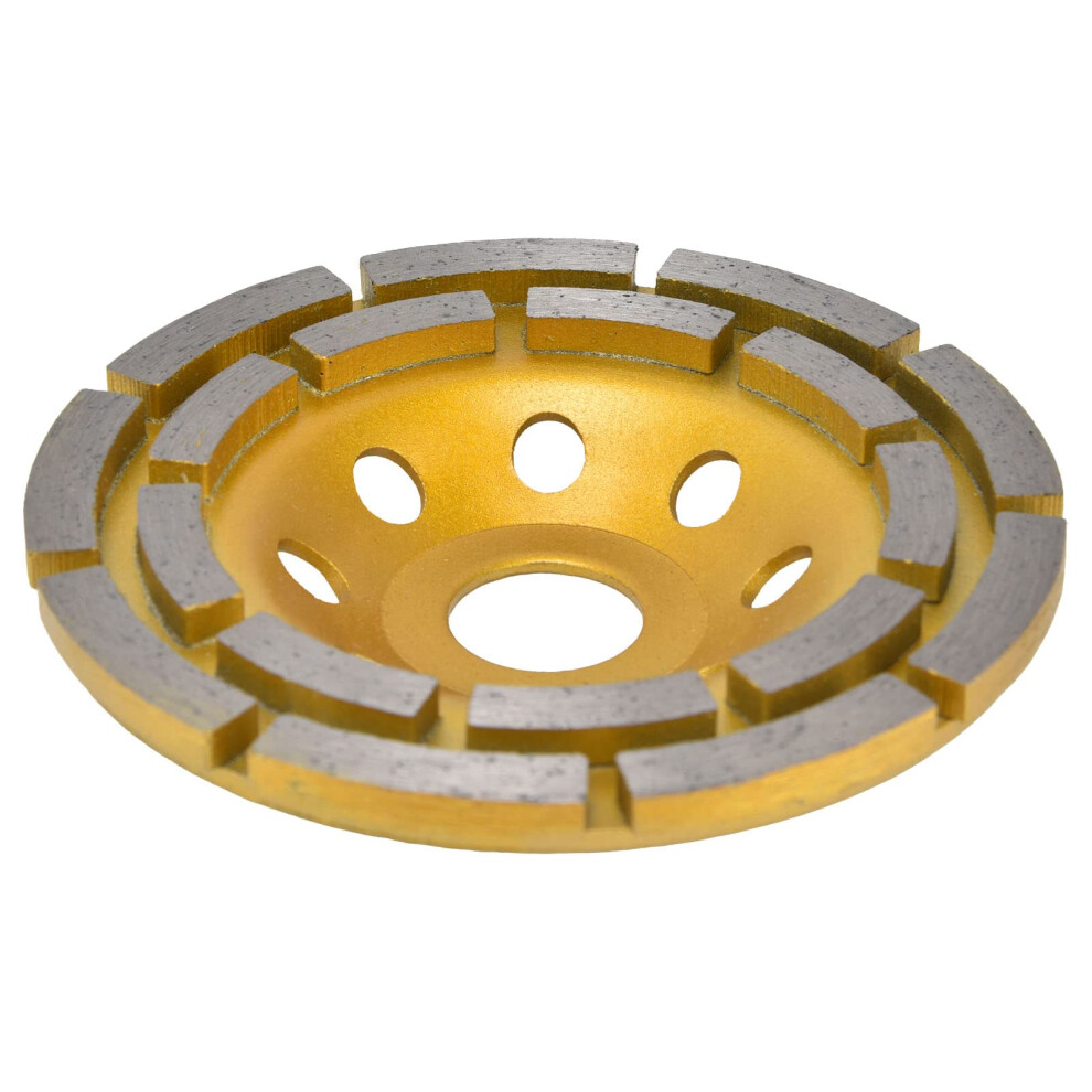 Diamond Cup Grinding Wheel Heavy Duty Double Row For Concrete Masonry Granite Stone Marble Cement 180Mm Angle Grinder 9426802760071
