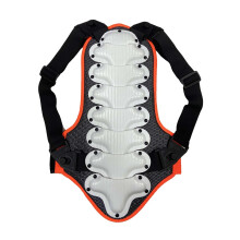 Kids Motocross Back Protector with Ergonomic Spine Guard, Double Padding, Adjustable Belt, White L