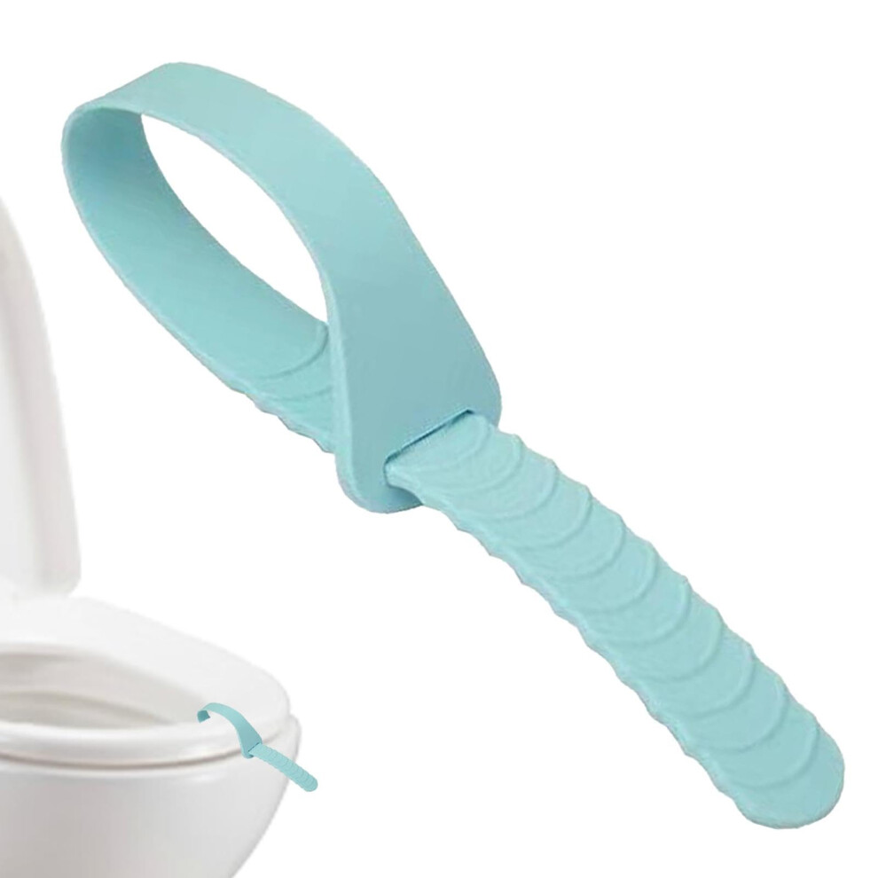 Silicone Toilet Lid Lifter In Silico Blue, NonTouch Toilet Seat Lifter, Universal Fit, Silicone Bathroom Accessory