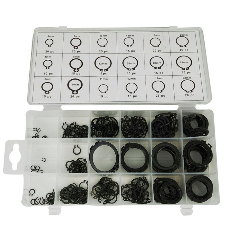Retaining Ring Assortment, Snap Ring Set For Professional Use, Heat Treated Steel Ensures Durability And Flexibility In Automotive, Machinery 9138057558180