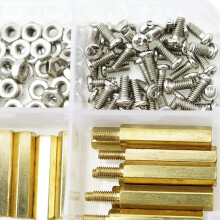 180pcs M2.5 Brass & Steel Spacer Kit, 20x11.2x3.8mm Screws