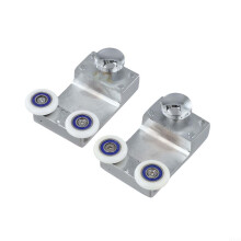 Shower Door Hanging Pulley Rollers 2Pack Zinc Alloy Nylon Bearings Waterproof RustResistant Replacement Glass Doors