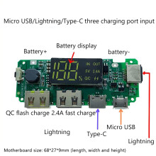Hochgeschwindigkeits-USB QC3.0-Modul für 18650 Li-Ionen-Akku Power Bank Ladegerät