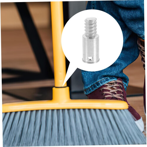 Threaded End Broom Handle Adapter For Extension Poles  Replacement Connector Compatible With Broom And Mop Handles 1