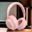 Wireless Computer Headset OverEar 180g Pink Voice Assistant Enabled For Remote Learning And Conferences 2