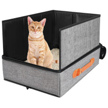 Portable Cat Litter Tray Kitten Toilet For Travel By Plane Or Car Camping Outdoor Home Hotel Use