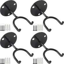 Baseball Bat Holders 4Pack Wall Mounted Bat Display Rack For Baseball And Softball Bats Sturdy Multipurpose Organizer