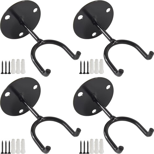Baseball Bat Holders 4Pack Wall Mounted Bat Display Rack For Baseball And Softball Bats Sturdy Multipurpose Organizer