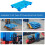 Plastic Storage Pallet HDPE Ventilated MoistureProof Stackable for Warehouse Garage Basement 40x50cm 5