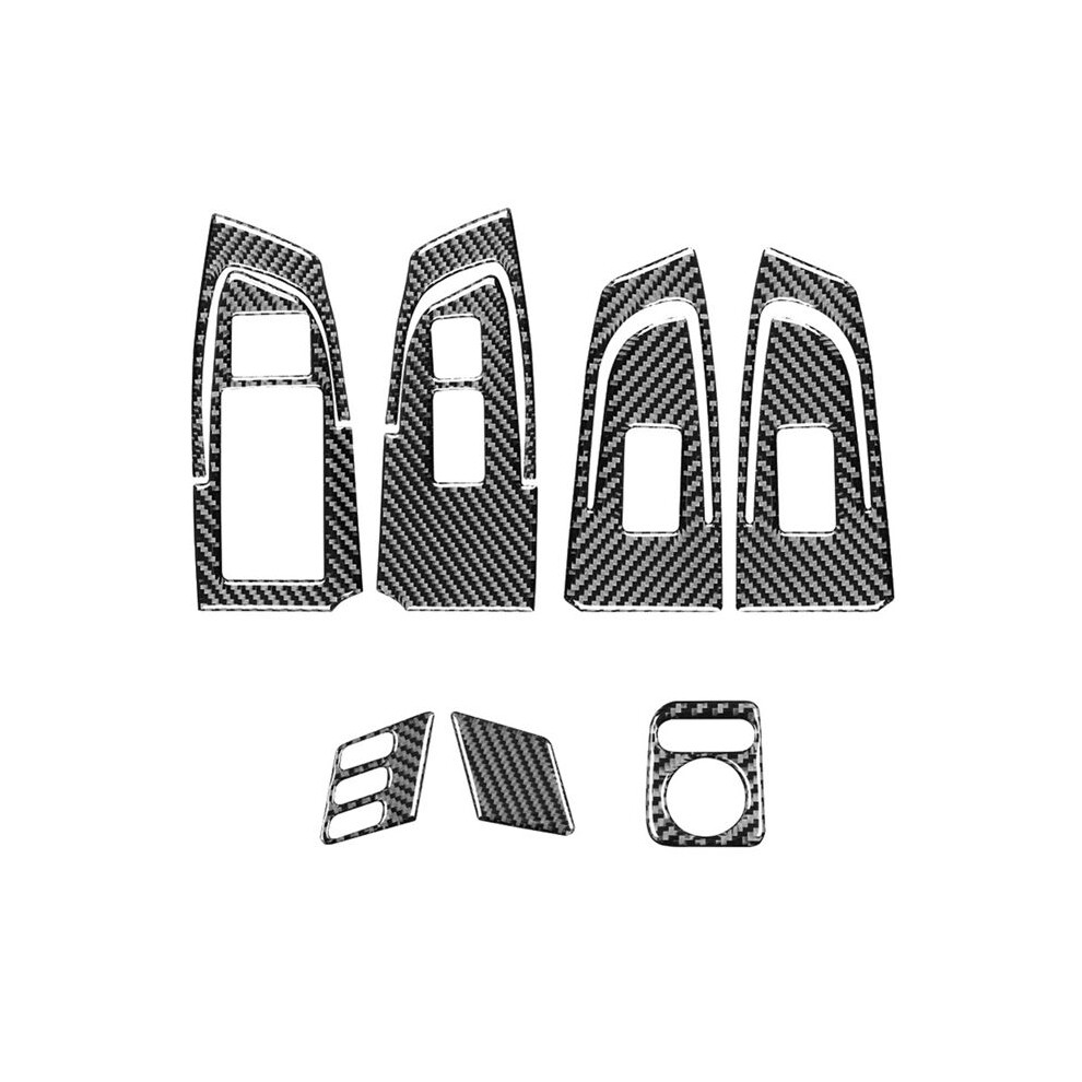 Window Lift Button Panel&Mirror Cover& Memory Trim For Tsx 2009-2014 Lhd Carbon Fiber 6033282217730
