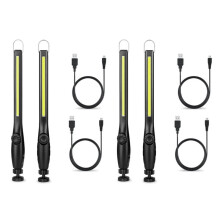 4PCS COB Portable LED Work Lights Cordless Magnetic LED Work Lamp Inspection Lights for Car Repair Home Garage Emergency