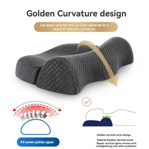 Ergonomic Orthopedic Pillow Reverse Traction Cervical Pillow Memory Foam Sleeping Pillows -Pillow For ,A 2