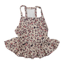 Hundekostüm, Hundebadeanzug mit verstellbaren Halsbändern und lockerem Saum, Sommerkleid mit Leopardenmuster für Haustiere, geeignet für Pool,