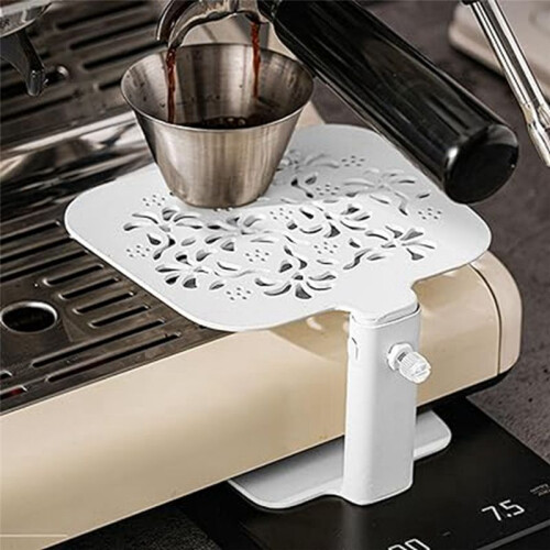 Support de Balance éLectronique pour Machine à Café, Support RéGlable D'Extraction et de PeséE, Support de PeséE de Café (Blanc 2) 1