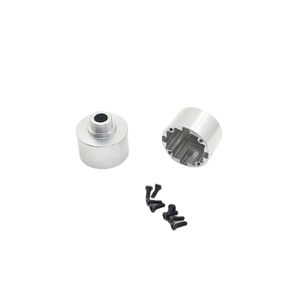 2 Pack Metal Differential Case Differential Case For 104001 1/10 Rc Car Upgrade Parts Accessories Silver 4713264813359