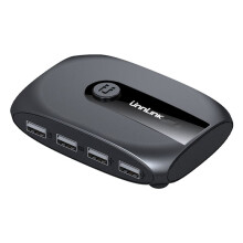 UNNLINK USB2.0 Skrivardelningsenhet 4 Portar 2 I och 4 Ut 2 Datorer Dela Tangentbord och Musbrytare Dela USB-Enhet