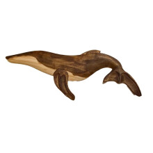 Houten Zeevis Decor Standbeeld Walvis Beeldje Sculptuur Ornament Rustieke Decoratie Muur Hangende Decoratie,D