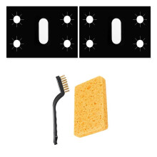 Kachelbranderhoezen Gasfornuisbeschermers, Herbruikbare Gasfornuishoezen, Niet-Klevende, Wasbare Kachelvoering, (0.3mm, 2 Stuks)