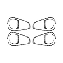 For 500L 2014-2017 Soft Carbon Fiber Car Inner Door Handle Frame Cover Trim Sticker Interior Accessories