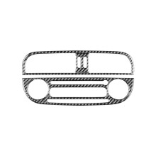 Para 500 2012-2015 Fibra de Carbono Suave Control Central del Coche Cubierta de VentilacióN de Aire Radio CD Etiqueta Embellecedora Accesorios