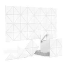 12 Stuks Zelfklevende Akoestische Panelen, 12X12X0,4 Inch Geluiddichte Wandpanelen voor Thuis, Opnamestudio, Kantoor Wit
