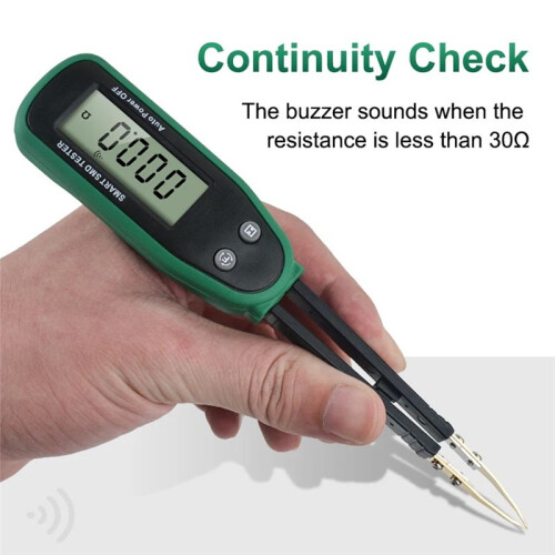 SMD Tester Multimeter Auto Range Capacitance Resistance Diode Capacitor Rotable Tweezer LCD Display 2