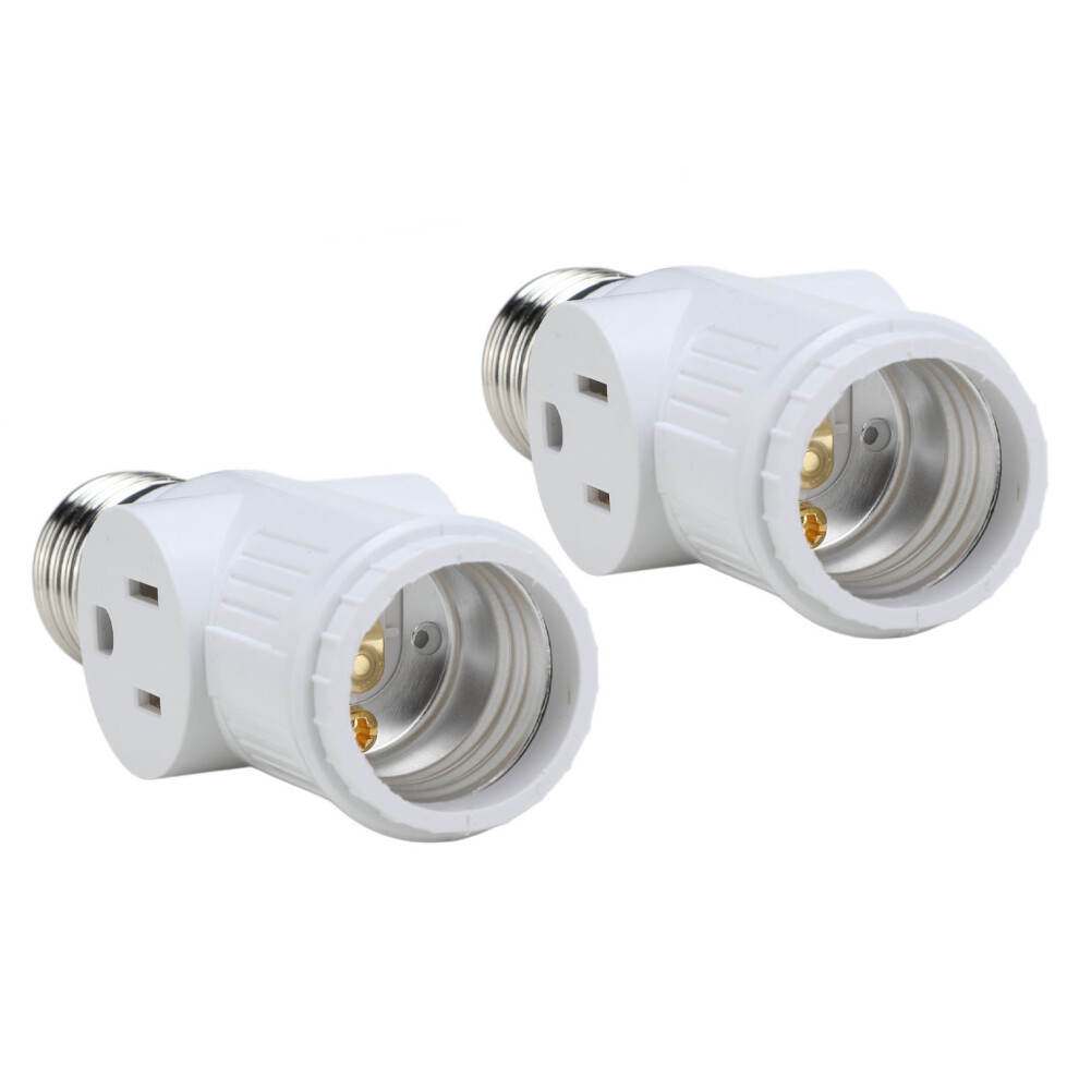 Durable 3 Prong Light Socket Adapter With Pbt Flame Retardant Material 7891374659849