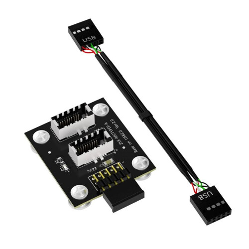 ReceptáCulo de Panel Frontal USB 3.1 Doble Clave-A Tipo-E una USB 2.0 Conector de Placa Base de 9 Pines Adaptador de ExtensióN de Cable Macho 1
