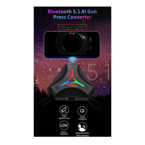 MK12 Collega e Usa Gamepad PUBG Mobile Controller Gaming Tastiera Mouse Convertitore  5.0 per Gioco Mobile 1