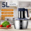 Electric Meat Grinder 5L Food Crusher Multifunction Vegetable Fruit Food Processor Chopper Kitchen Machine EU Plug 6