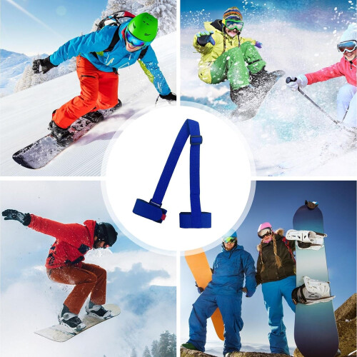 Shoulder Ski Carrier Adjustable Snowboard Strap Blue Snowboard Carrier Strap Compatible With Bindings 2