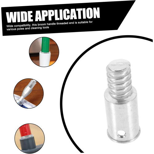 Broom Handle Adapter with Secure Threaded Connection for Mop and Cleaning Tools, Universal Fit 1