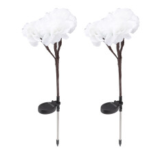 Waterproof Landscape Illumination Solar Lights, Flower-Themed Premium Plastic Fiber Outdoor Garden Decor, Automatic Night Lighting For Walkway