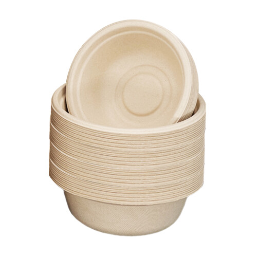 50PCS Disposable 350mL Compostable Bowls Eco-Friendly Party Tableware Set 2