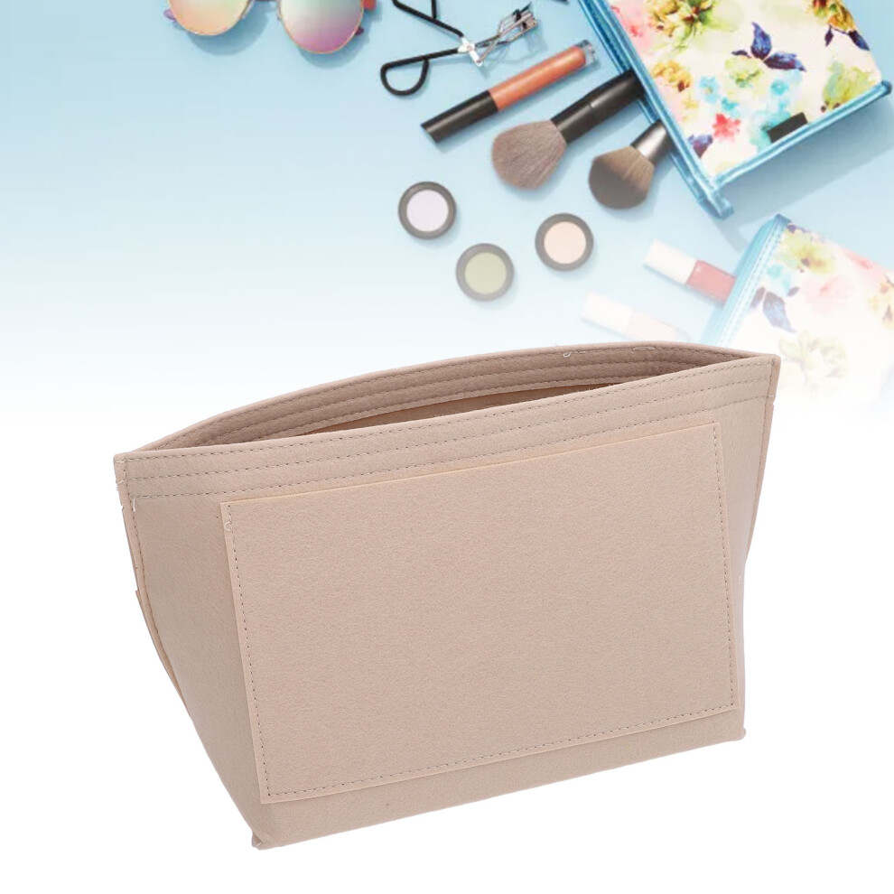 Brown Large Felt Purse Organizer Insert For Handbags, L Size