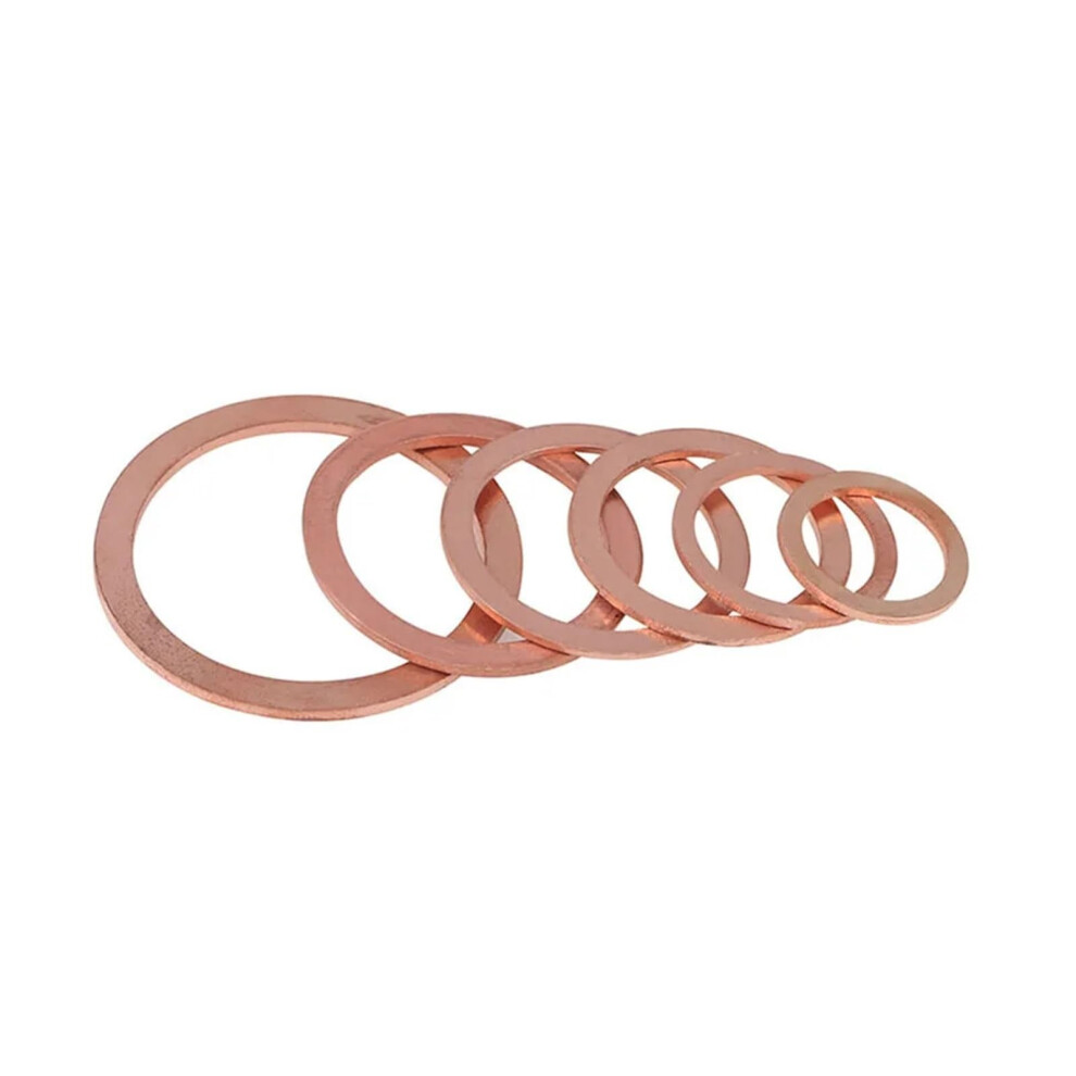 10Pcs 7X18x2mm Copper Washer Oil Seal Gasket For Sump Plug Leak Prevention Durable 9199774620529
