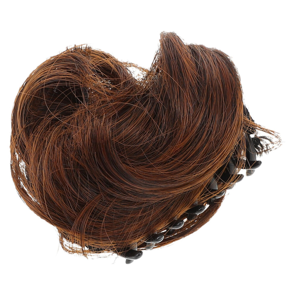 Lifelike Hair Bun Wig Claw Clip Updo Hairpiece For Women And Girls Decorative Updo