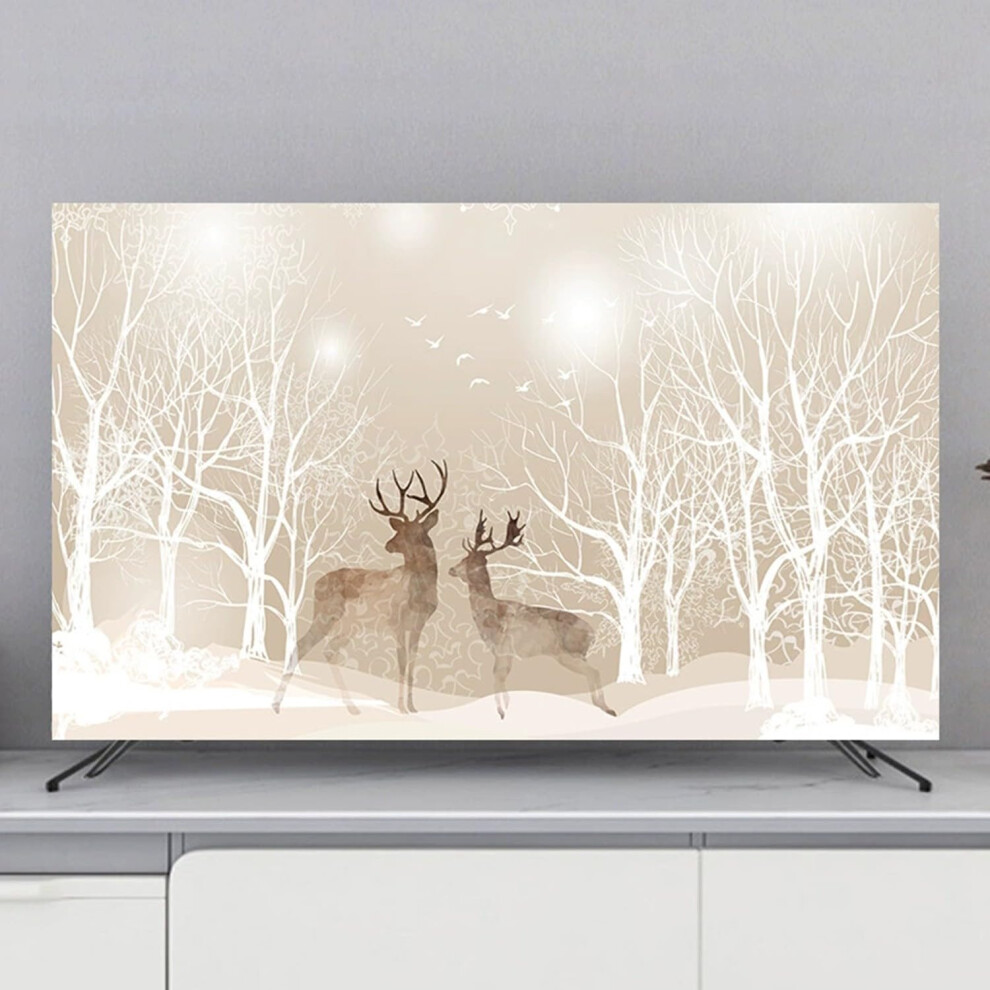 Tv Covers Indoor Tv Cover 3280 Inch Compatible Dust Proof Fabric Screen Protector For Wall Mount Curved Desktop Tvs 9382693004918