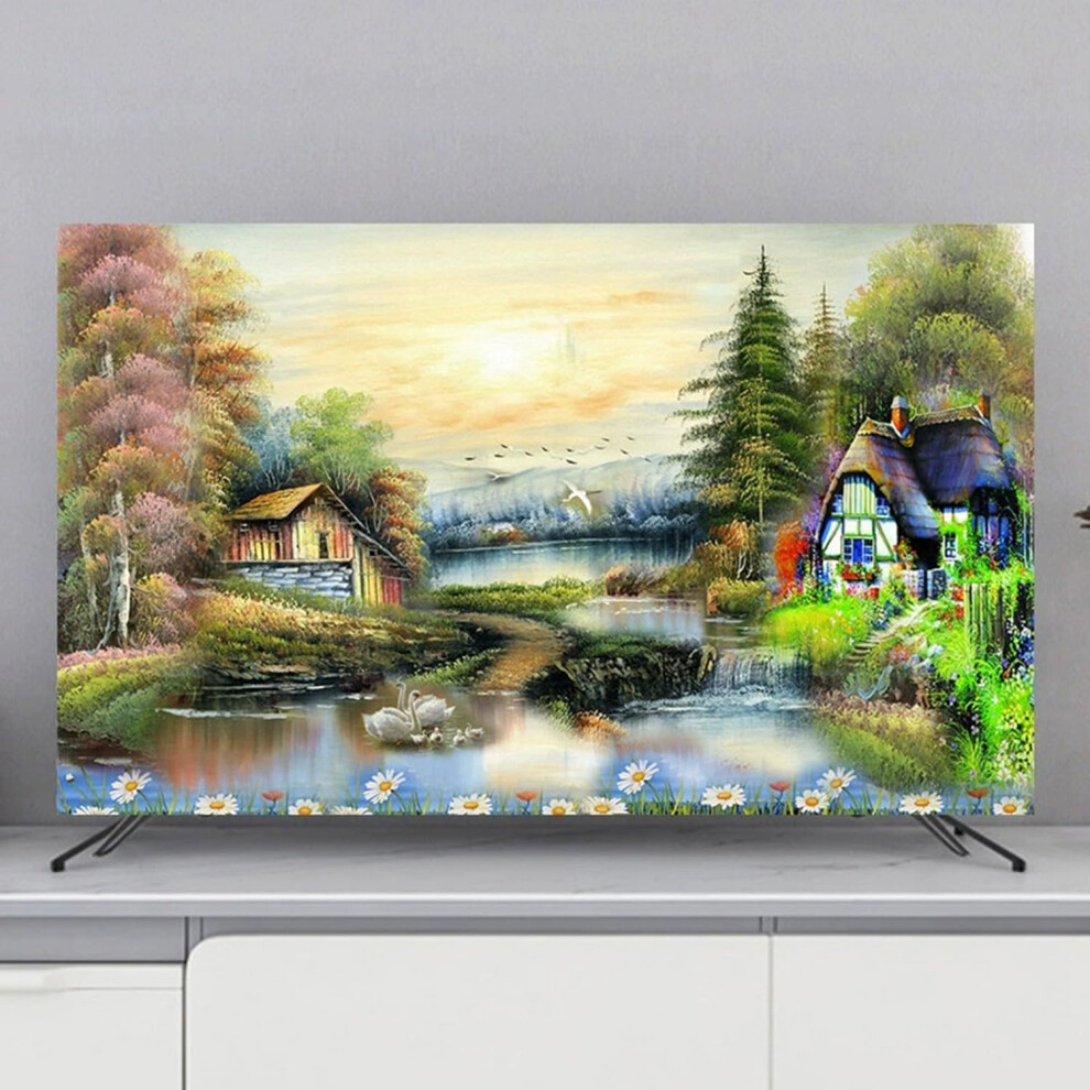 Tv Covers Indoor Tv Cover 3280 Inch Soft Fabric Screen Protector Dustproof Lightproof For Wall Mount Curved Desktop Tv 9347817298086