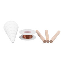 Fili di rame per elettrocoltura e supporti, (10 cm) con supporto per avvolgimento Fibonacci