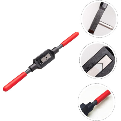 Adjustable Tapping Wrench Tool For Woodworking Portable Tapping Socket Lightweight Design Red Professional Repairs 2
