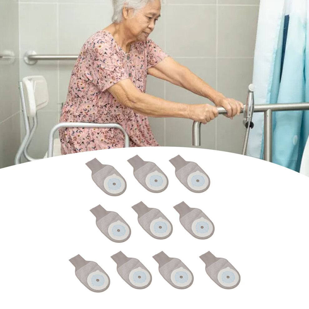 10pcs Hydrocolloid Colostomy Bags with Charcoal Filter, Odor Prevention