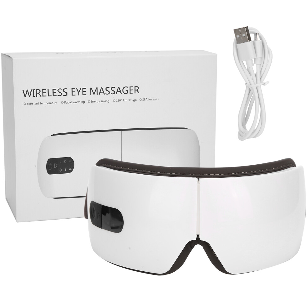 Luxurious Eye Massager, Heat And Vibration For Migraines, Rechargeable Portable Device With Bluetooth Music, Ergonomic Fit For Optimal Relaxation,