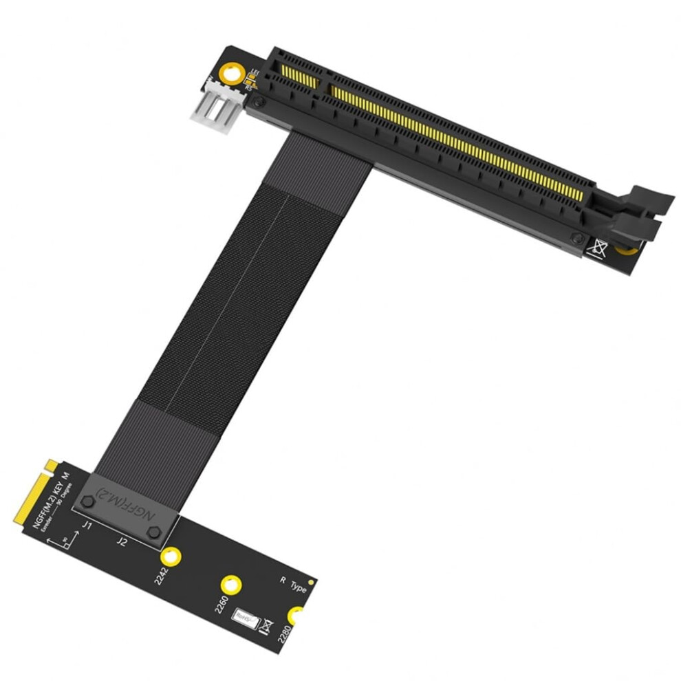 M.2 Turn 90 Degree Ngff Nvme Key M To Pcie X16 Graphics Card Extender Cord 9189345470912
